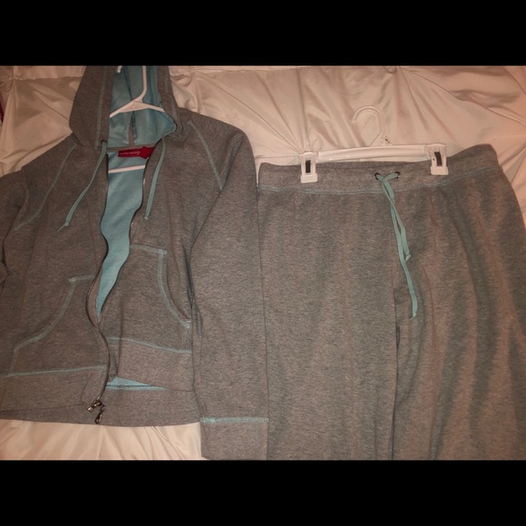 Grey and aqua activewear set - Picture 1 of 5